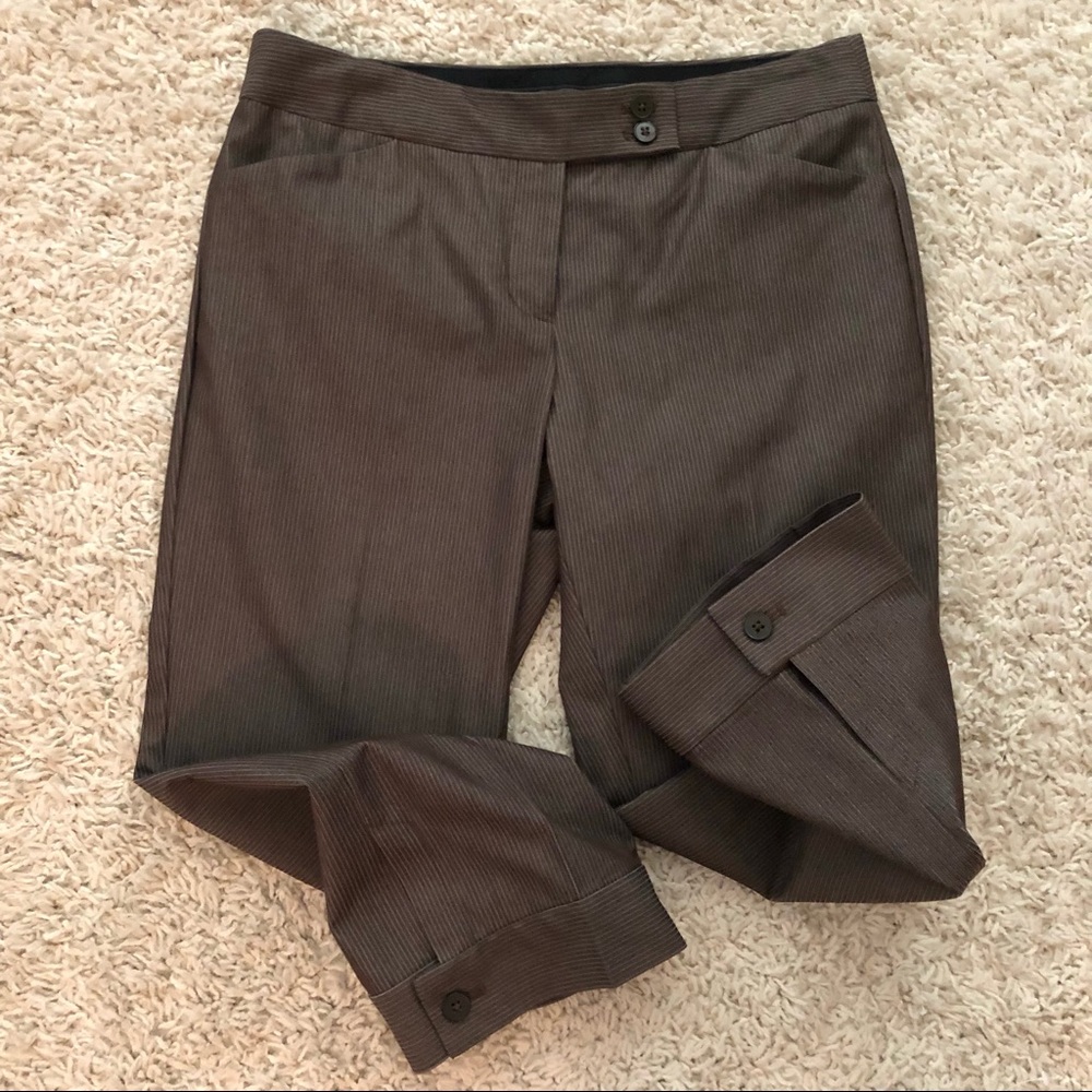 Express Design Studio Pinstripe Cuffed Ankle Pants - image 3